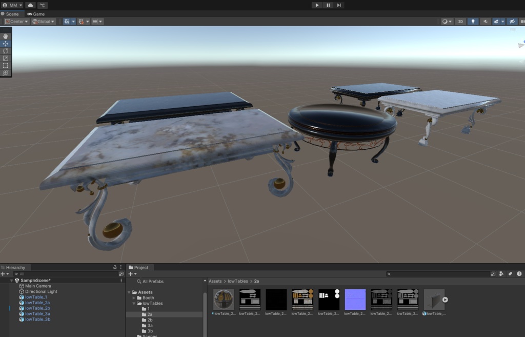 ローテーブル/コーヒーテーブル3点 (coffee tables)