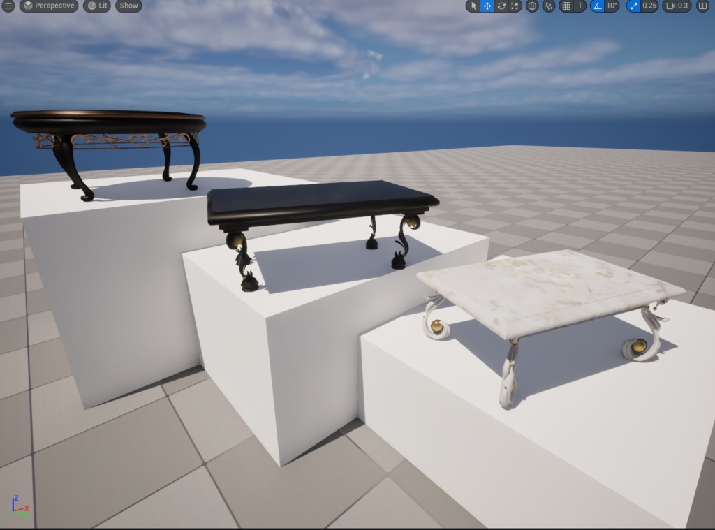 ローテーブル/コーヒーテーブル3点 (coffee tables)