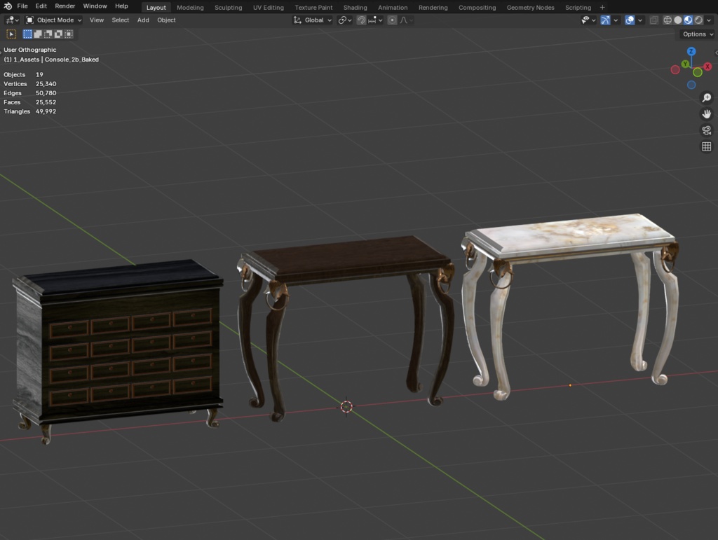 キャビネット+コンソールテーブル / Cabinet and Console table