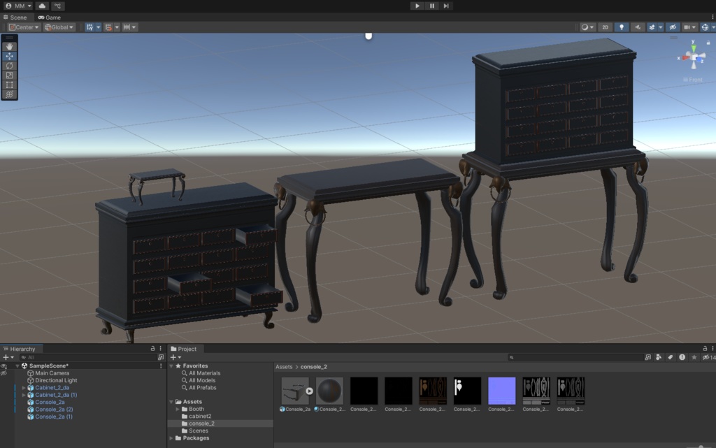 キャビネット+コンソールテーブル / Cabinet and Console table