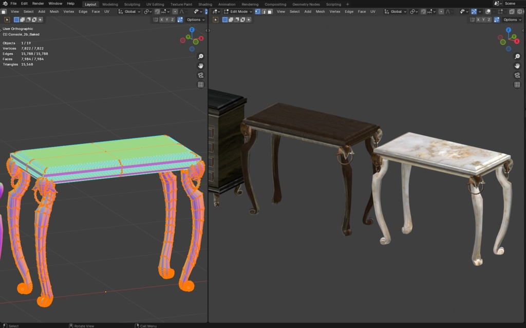 キャビネット+コンソールテーブル / Cabinet and Console table