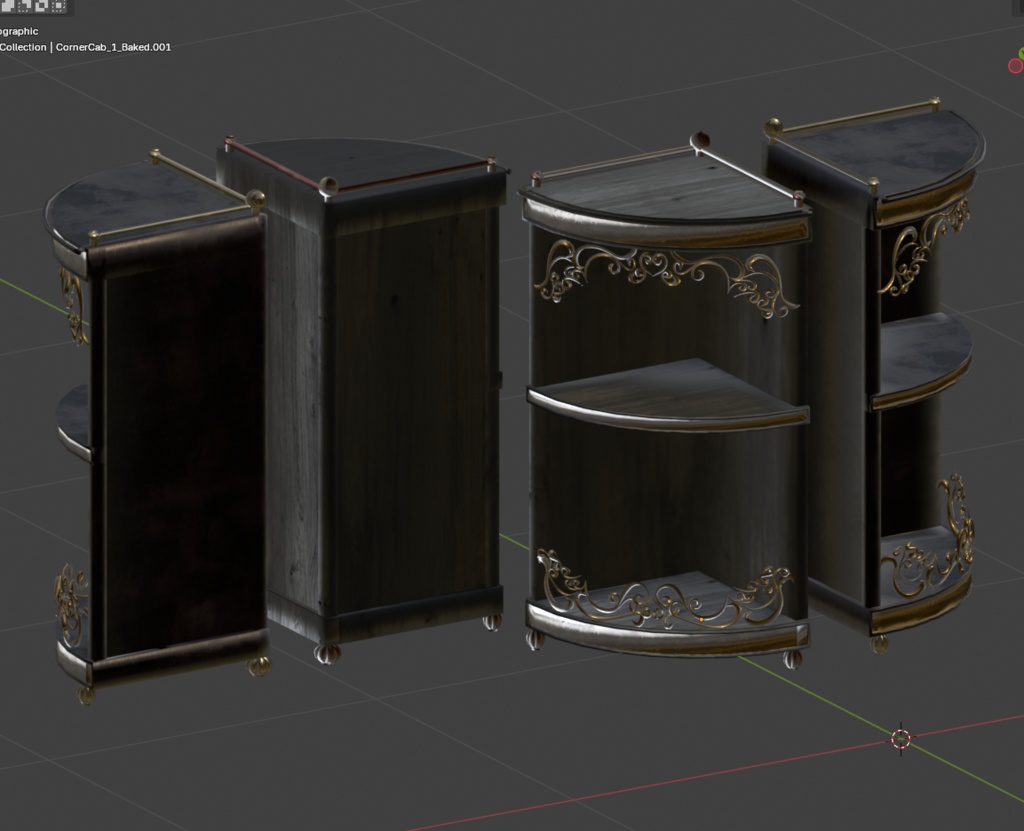 コーナーキャビネットと本/Corner Cabinet and Book