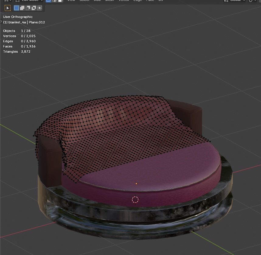 円形ベッド(+ブランケット) / Circular bed(+blanket)