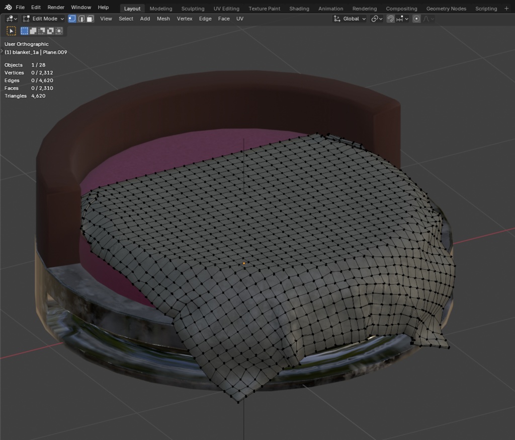 円形ベッド(+ブランケット) / Circular bed(+blanket)