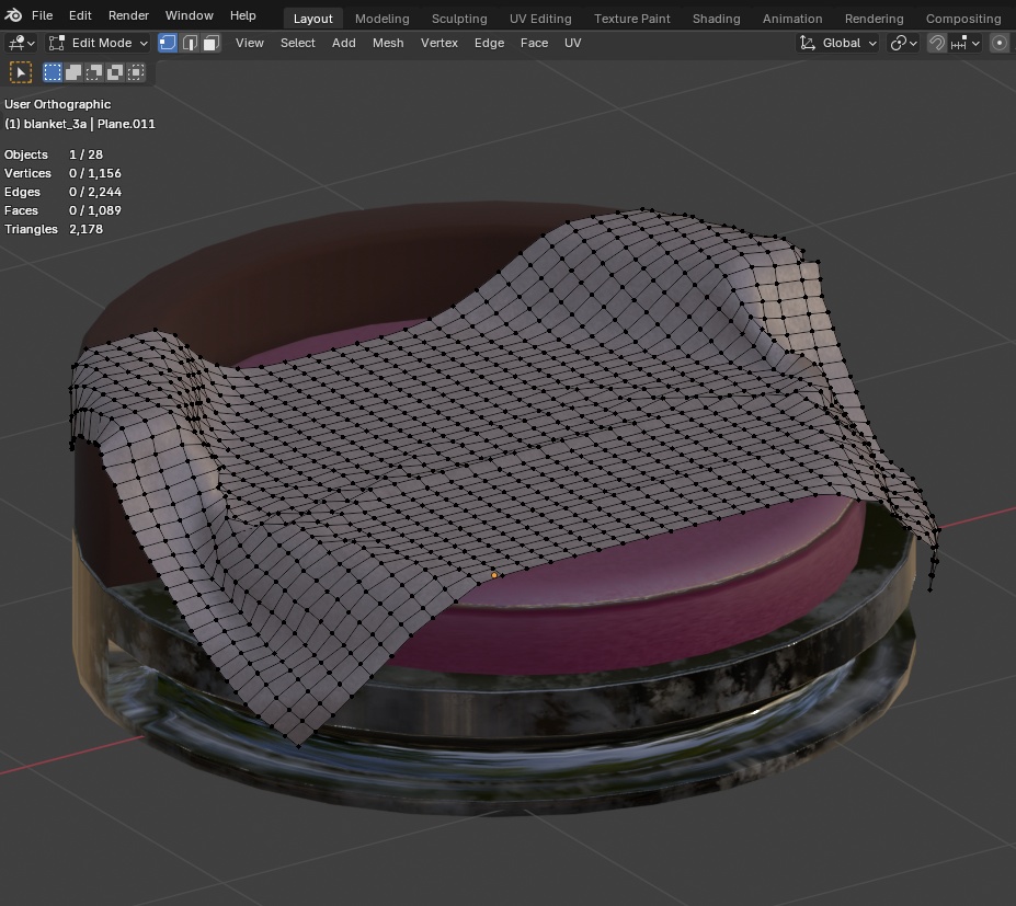 円形ベッド(+ブランケット) / Circular bed(+blanket)