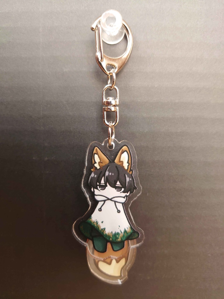 狐雨しっぽアクリルキーホルダー