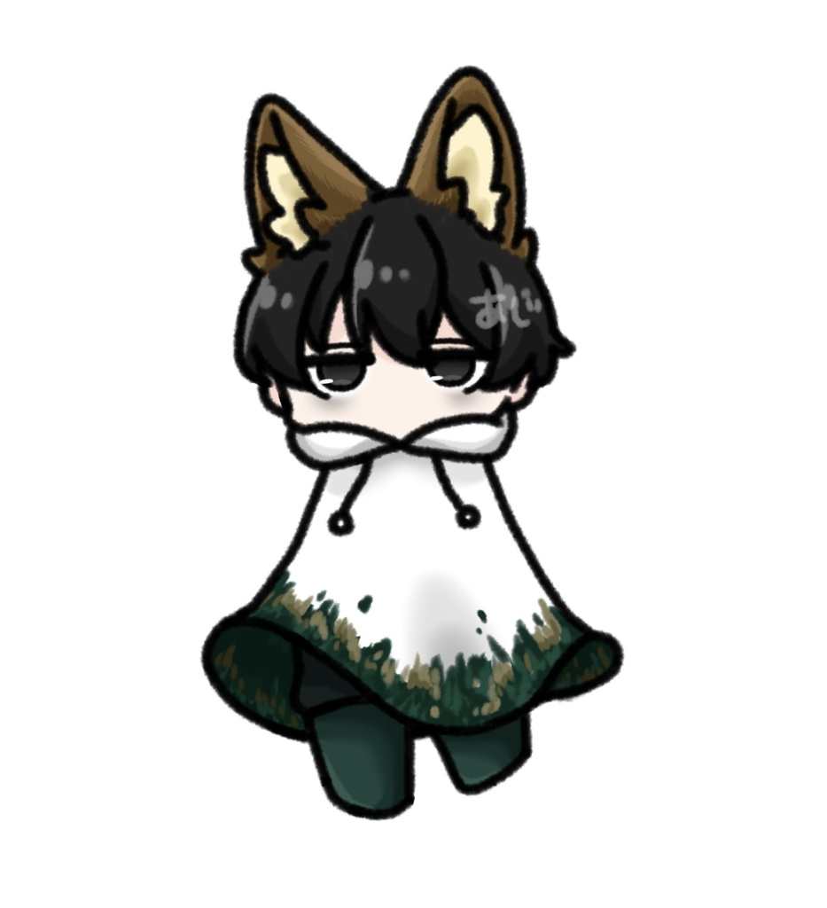 狐雨しっぽアクリルキーホルダー