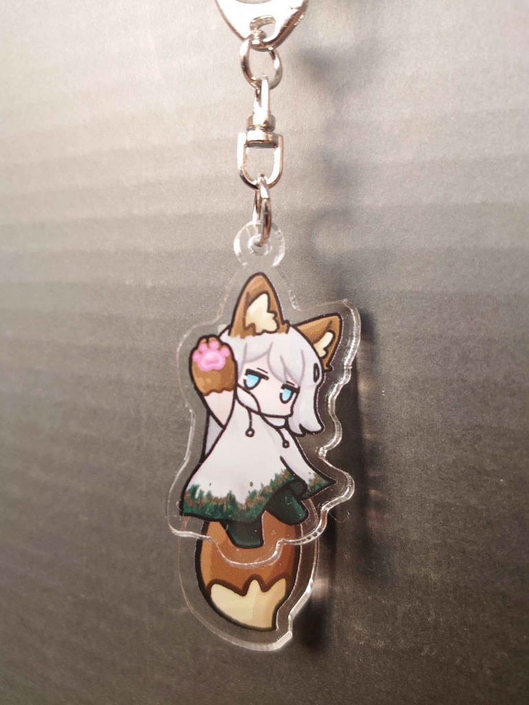 狐雨しっぽアクリルキーホルダー