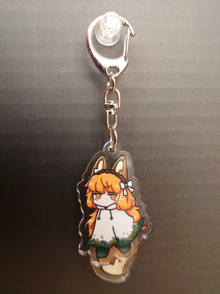 狐雨しっぽアクリルキーホルダー