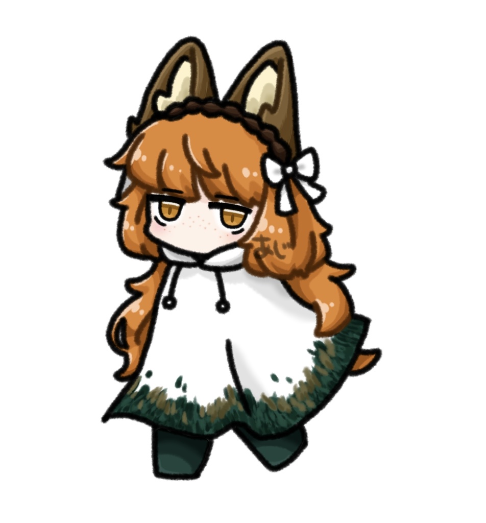 狐雨しっぽアクリルキーホルダー