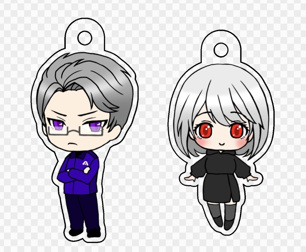 スネ6♀アクリルキーホルダー立ち絵セット