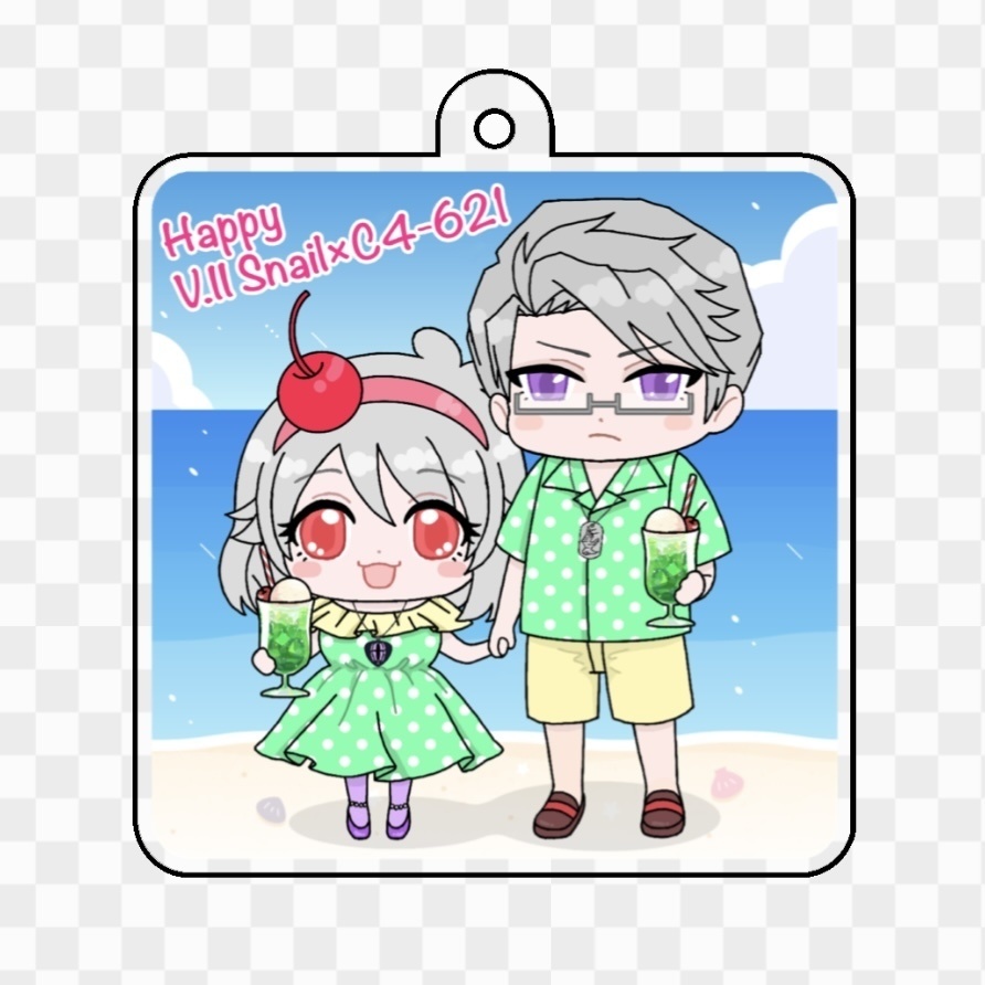 【クリックポスト】スネ6♀ 浮かれバカンス⭐︎アクリルキーホルダー
