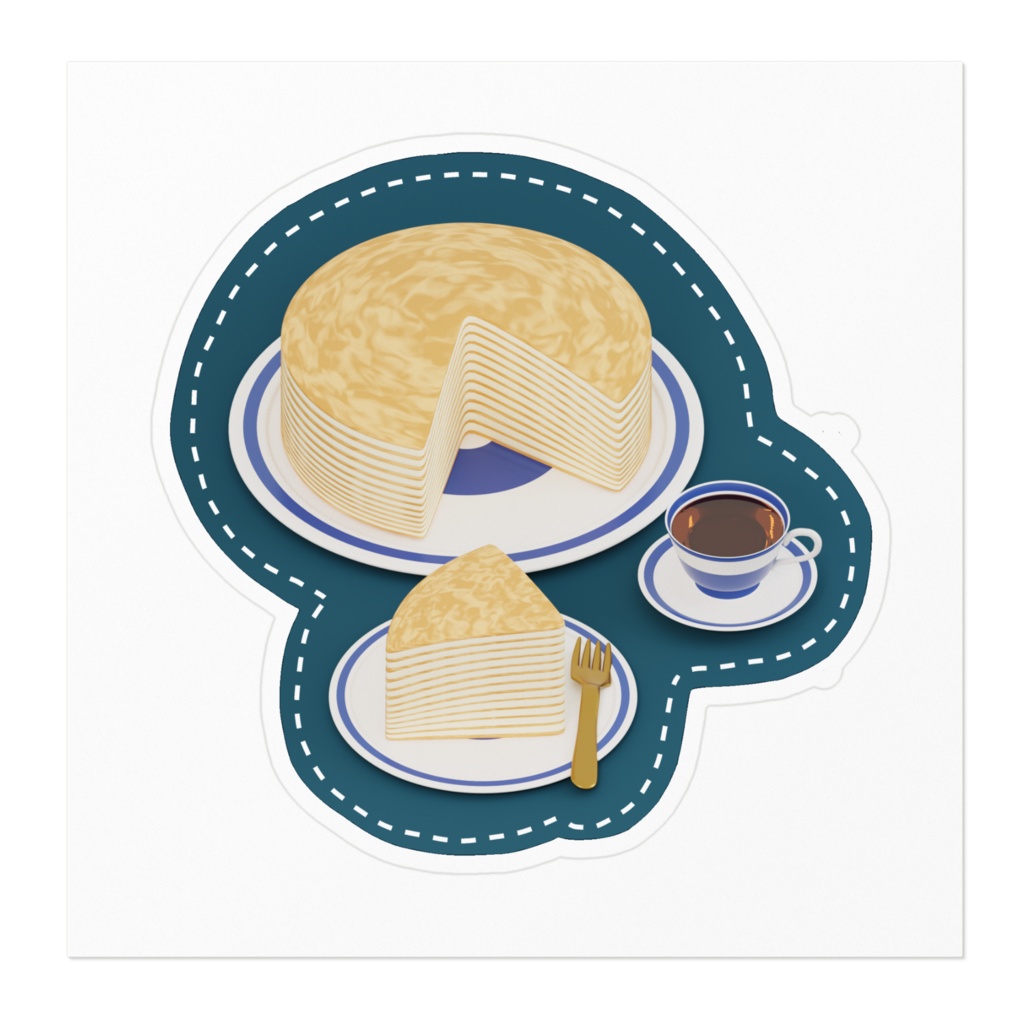 ミルクレープステッカー