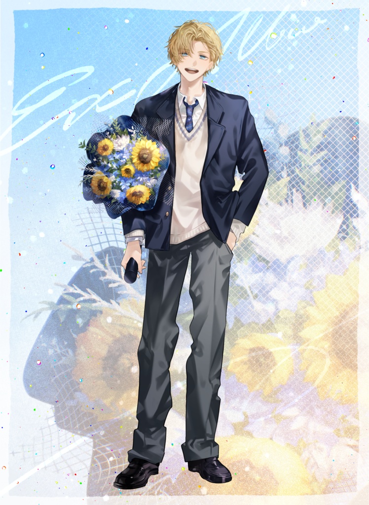 【非公式】『その日がくるまですきかって』卒業式風アクリルスタンド【叢雲カゲツ/魔界ノりりむ/星導ショウ/エクス・アルビオ】※捏造衣装