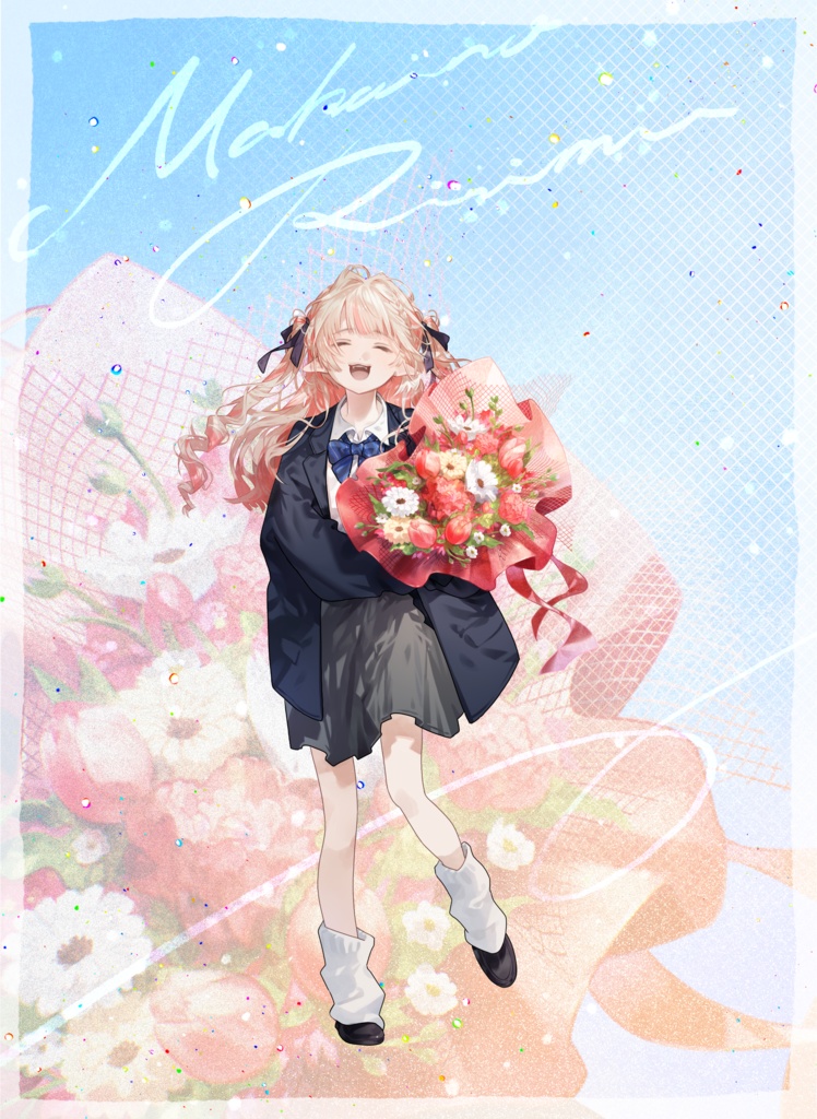 【非公式】『その日がくるまですきかって』卒業式風アクリルスタンド【叢雲カゲツ/魔界ノりりむ/星導ショウ/エクス・アルビオ】※捏造衣装