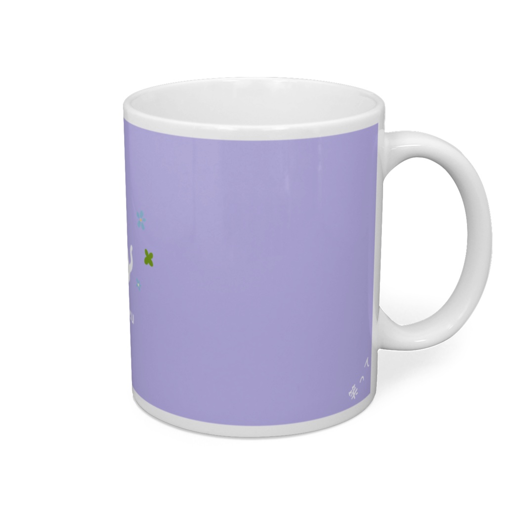 小さなお花とにゃんマグカップ