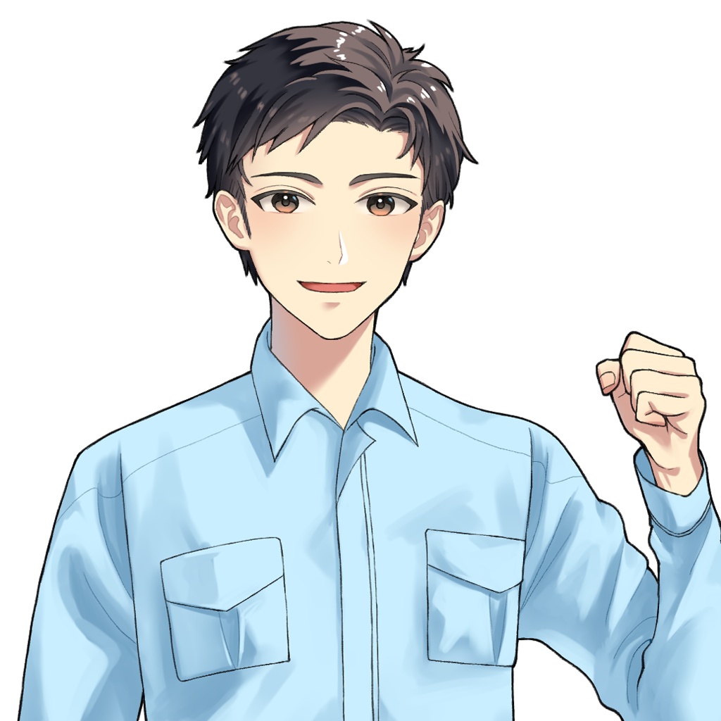 作業服の男性イラスト 2種