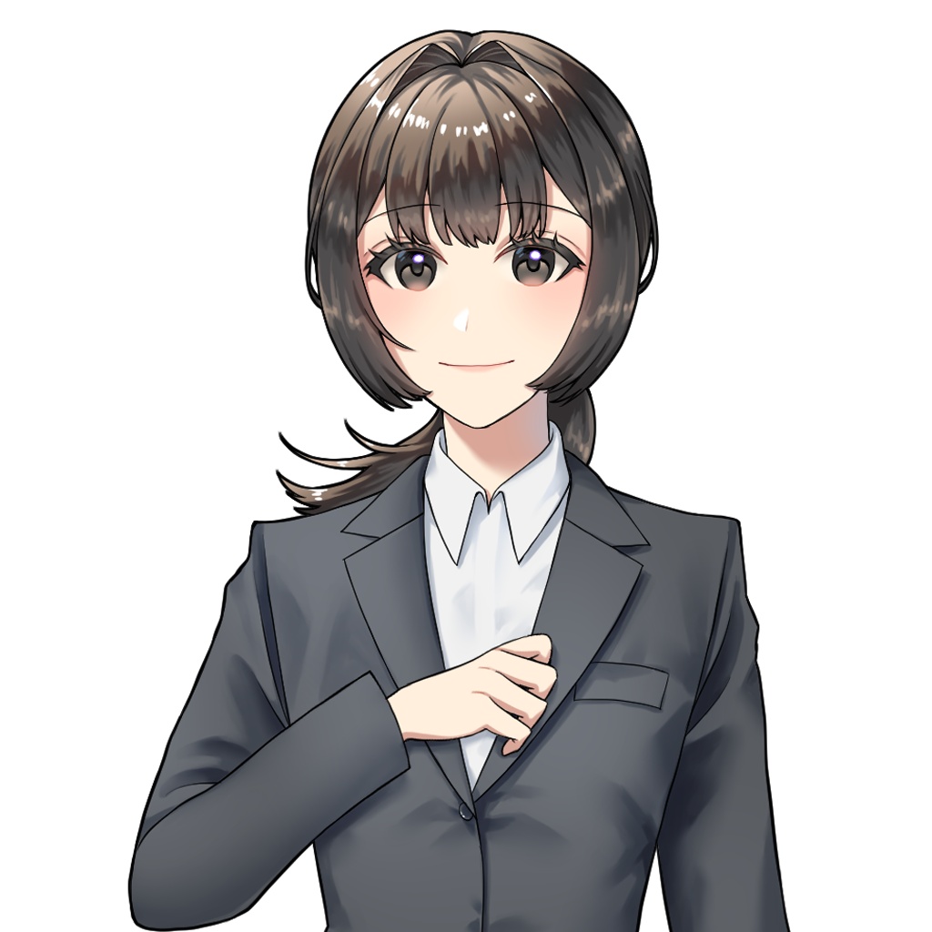 スーツの女性イラスト 2種