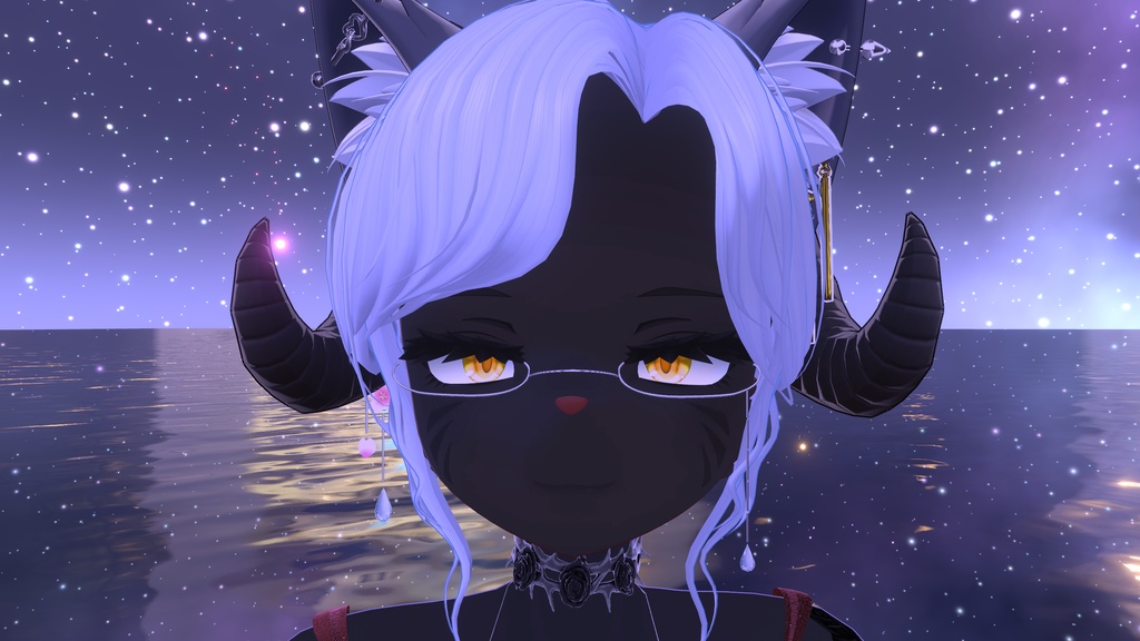 【無料】雫のアンダーリムメガネ