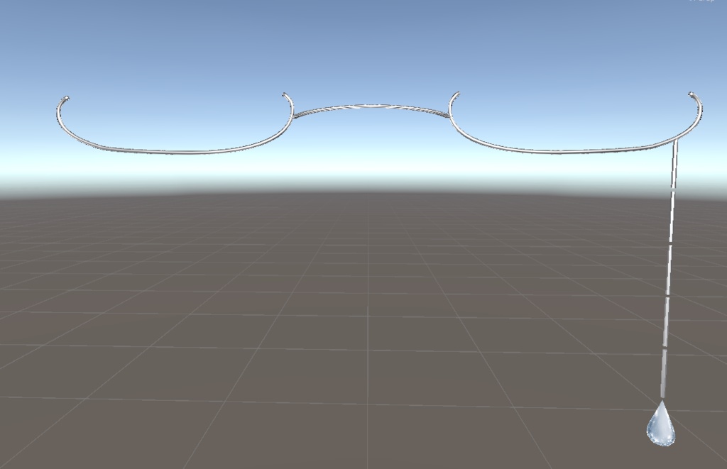 【無料】雫のアンダーリムメガネ
