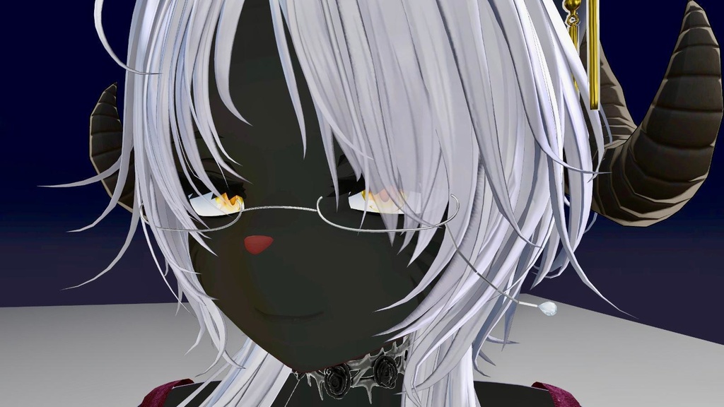 【無料】雫のアンダーリムメガネ