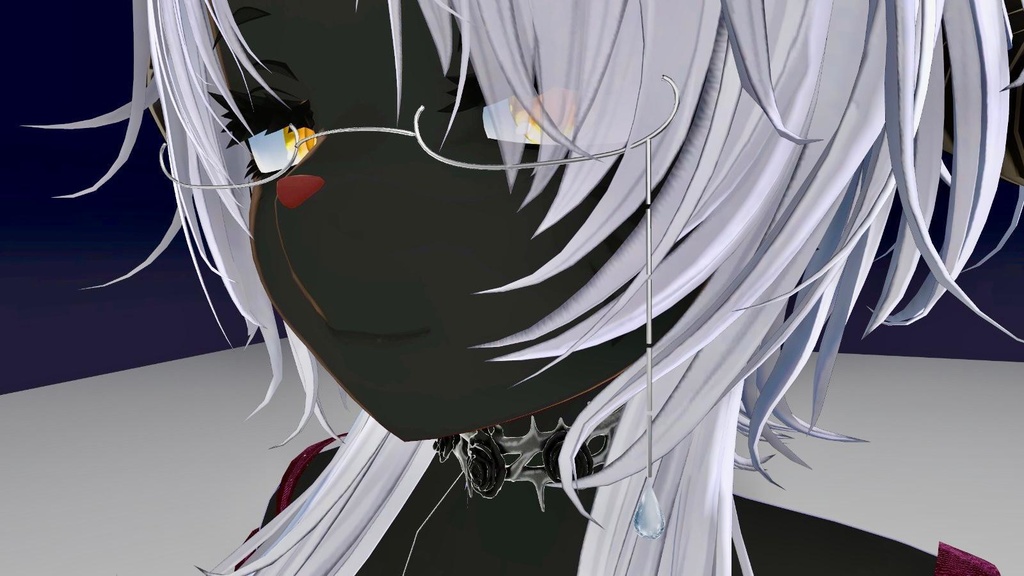 【無料】雫のアンダーリムメガネ