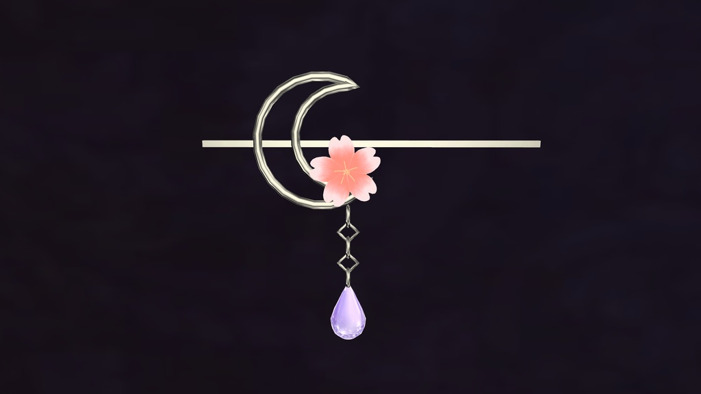 【無料】夜桜ヘアピン