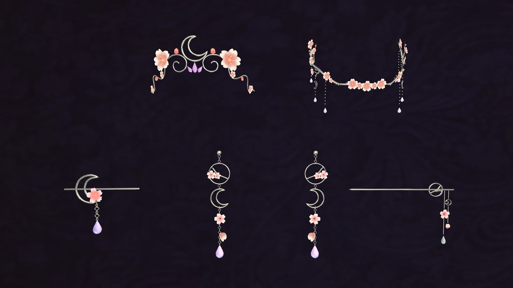 夜桜シリーズ5点アクセサリーセット