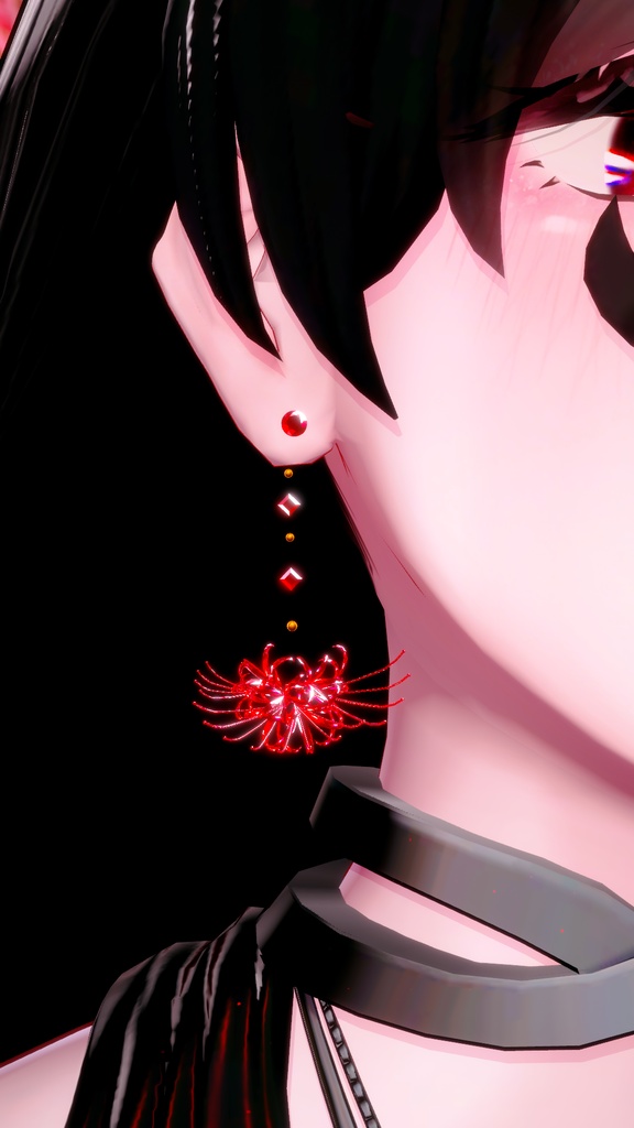 彼岸花のピアス
