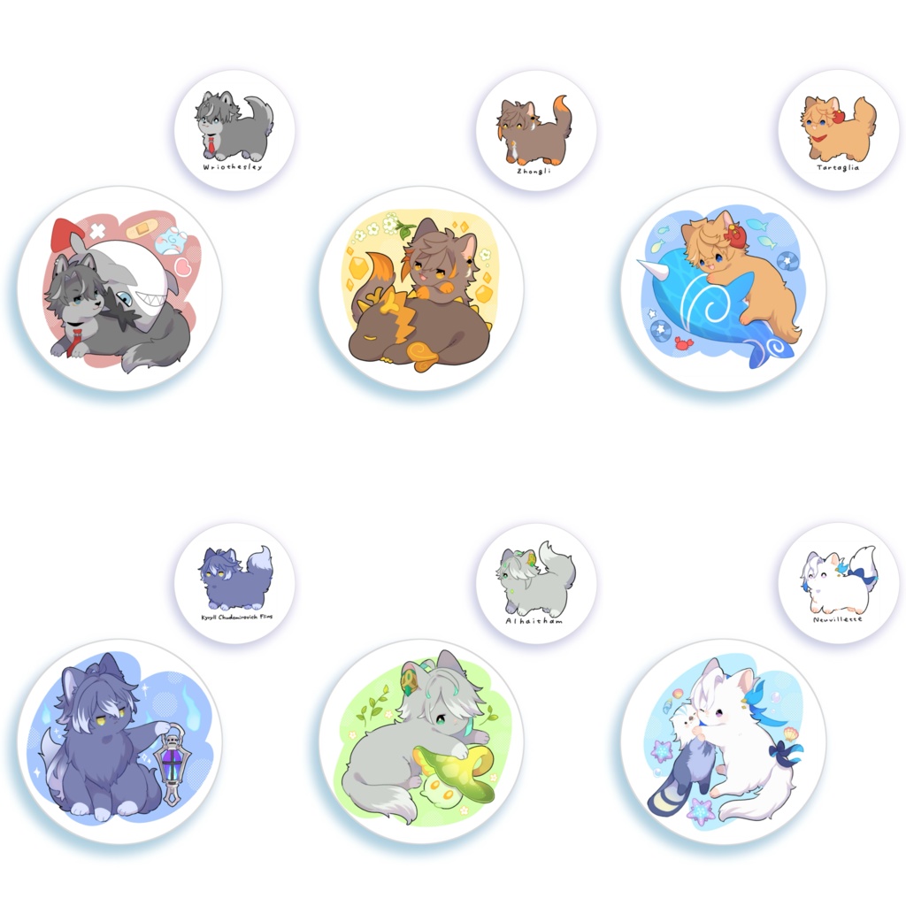 【原神】缶バッジセット