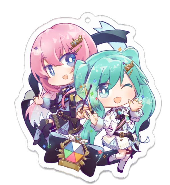 ミクルカオーロラアクリルキーホルダー