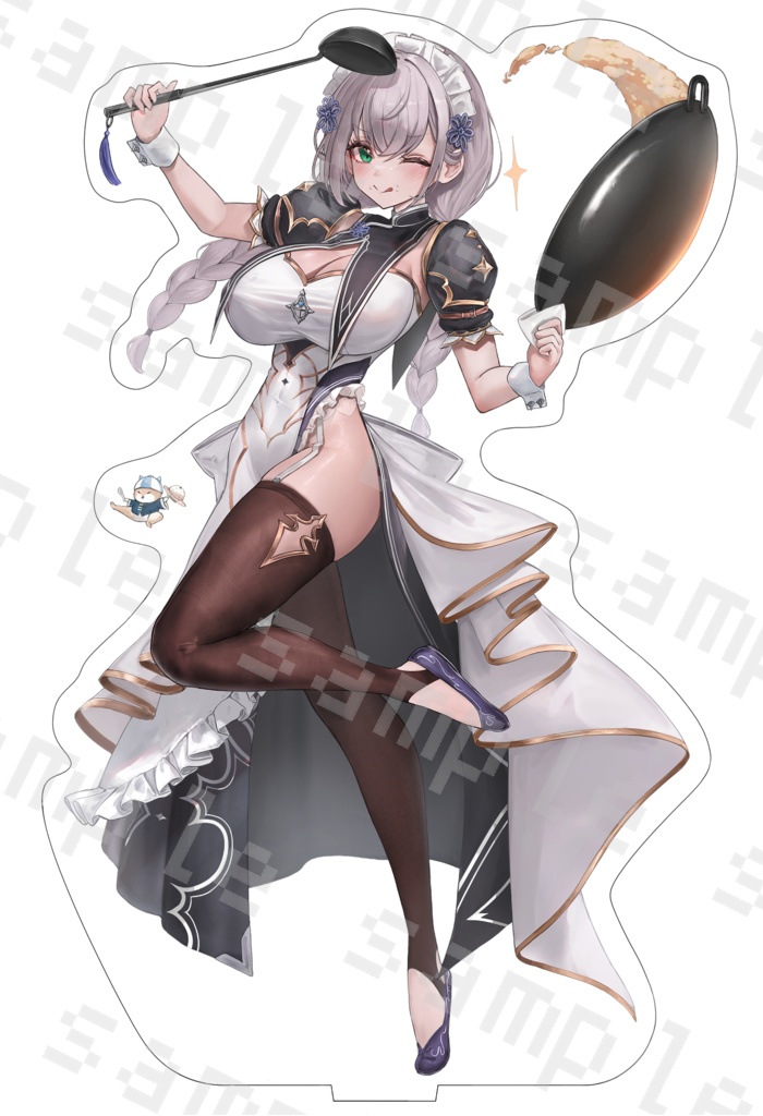 白銀ノエル メイドだんちょむアクリルフィギュア【非公式】【20cm以上】