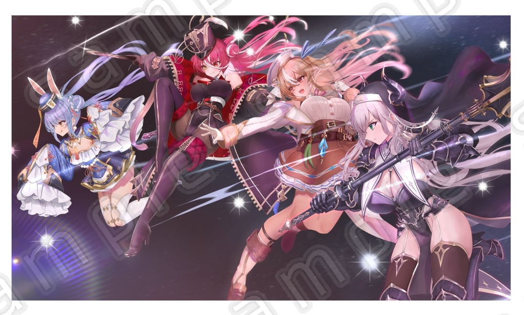 【ホロカ向け】立ち向かう三期生プレイマット！【非公式】【30×60cm】