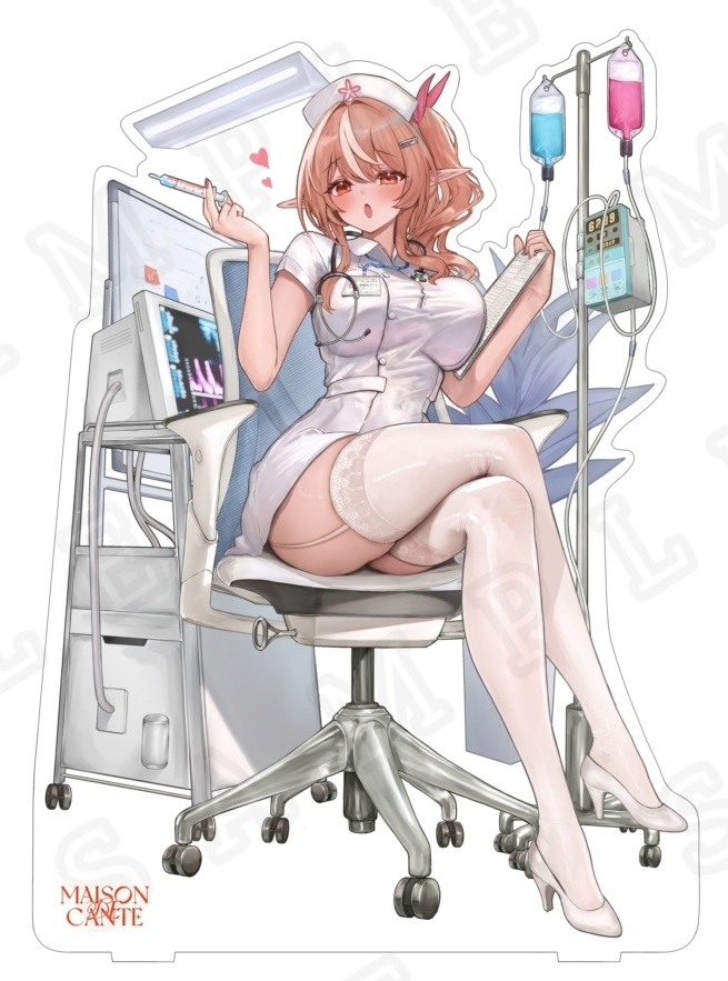 【30cm特大アクスタ】ナースフレアちゃんA4アクリルフィギュア【非公式】