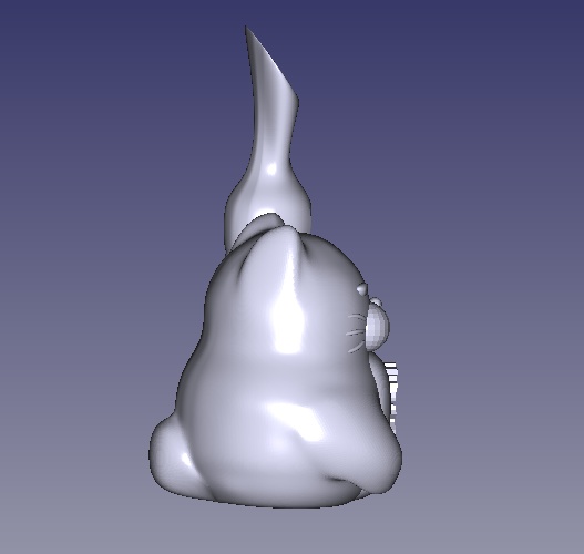 【3Dデータ】剛腕 招き猫 (バキューム版)【STL】