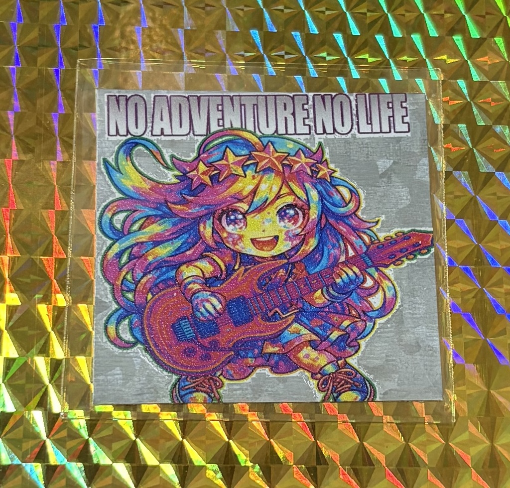 スチールプレート(鉄鋼)シール C NO ADVENTURE NO LIFE