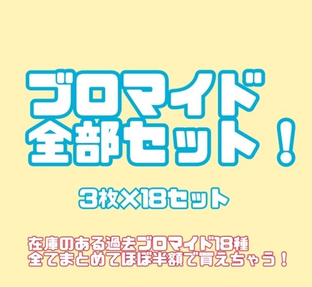 お得🉐ブロマイド全部セット(3枚×18セット)