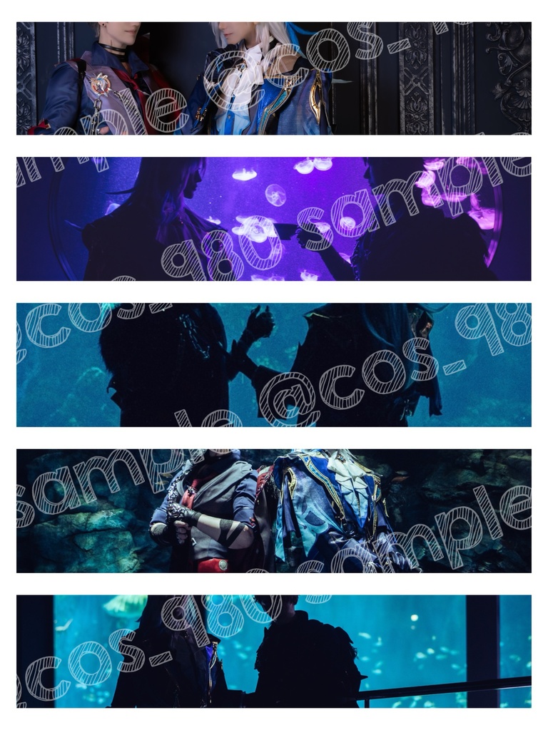 Silhouettes Beneath the Tide  “A Dance of Shadows and Depth” ヌヴィレット×リオセスリ コスプレ写真集