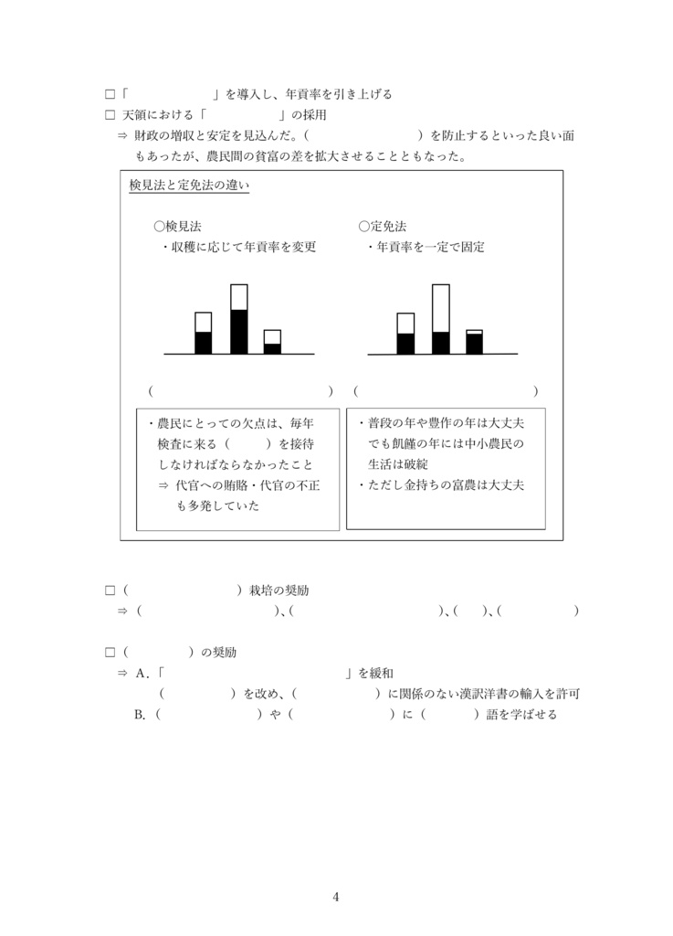江戸時代⑧ 享保の改革について 中期C(全12ページ)