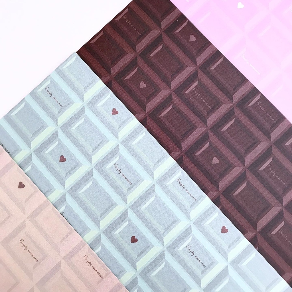 オリジナル　デザインペーパー　チョコレート　A4 4色セット