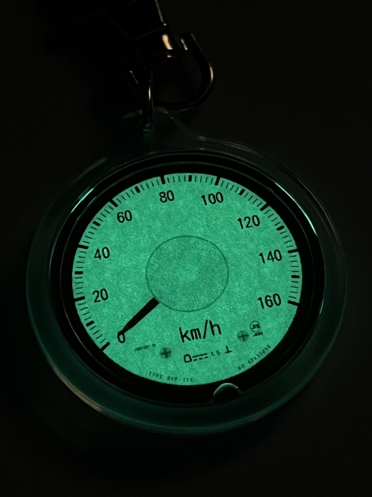 光る速度計キーホルダー