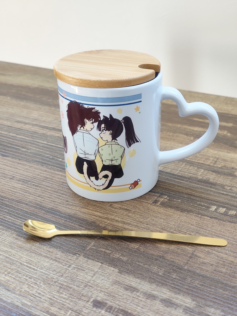 思想強めマグカップ（蓋、マドラー付き）