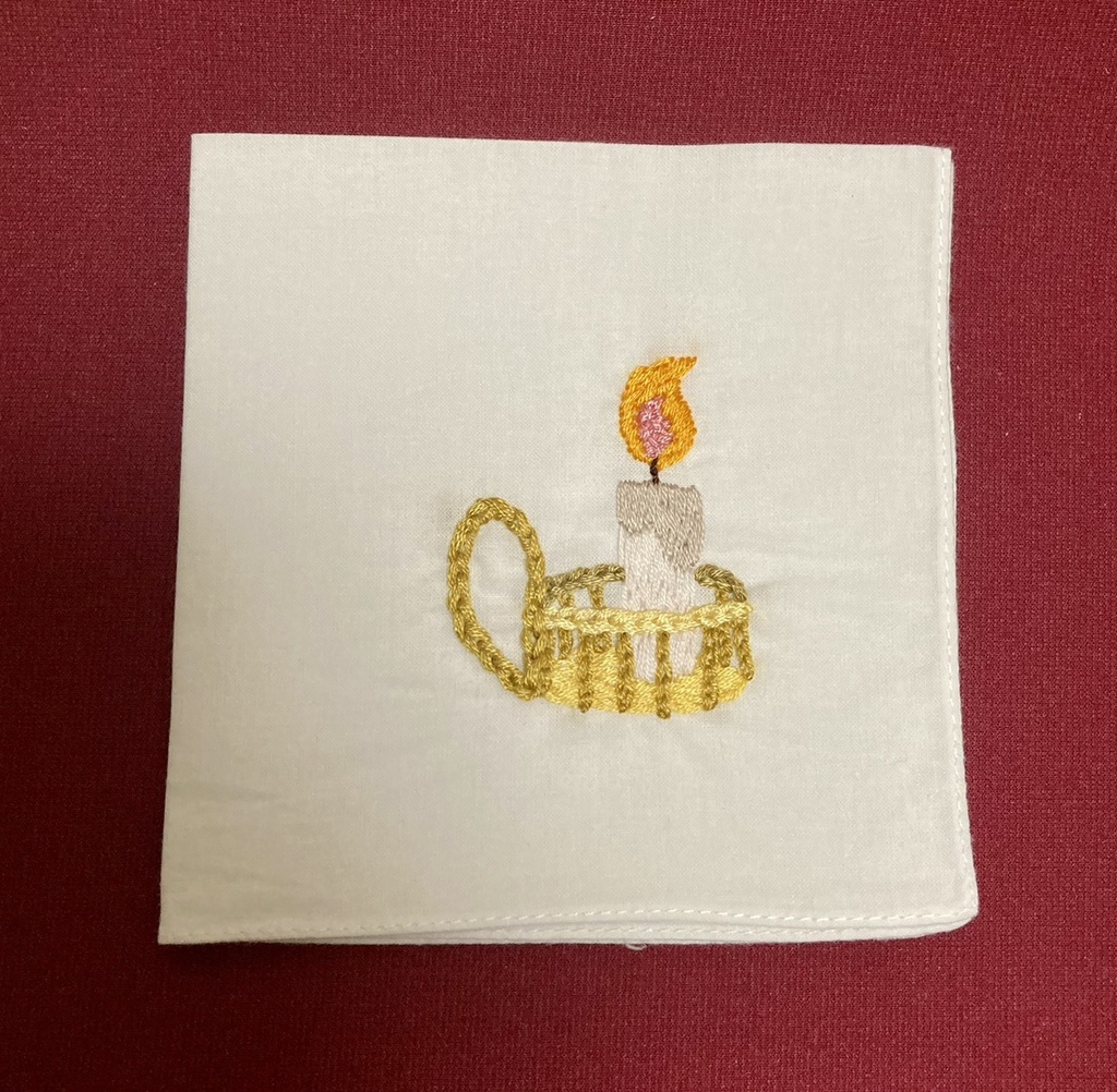 悪魔執事と黒い猫　概念ハンカチ　ミヤジ　ロウソク　28×28㎝　あくねこ