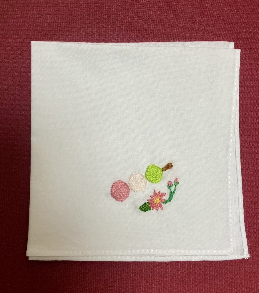 悪魔執事と黒い猫　概念ハンカチ　ハナマル　三色団子　28×28㎝　あくねこ