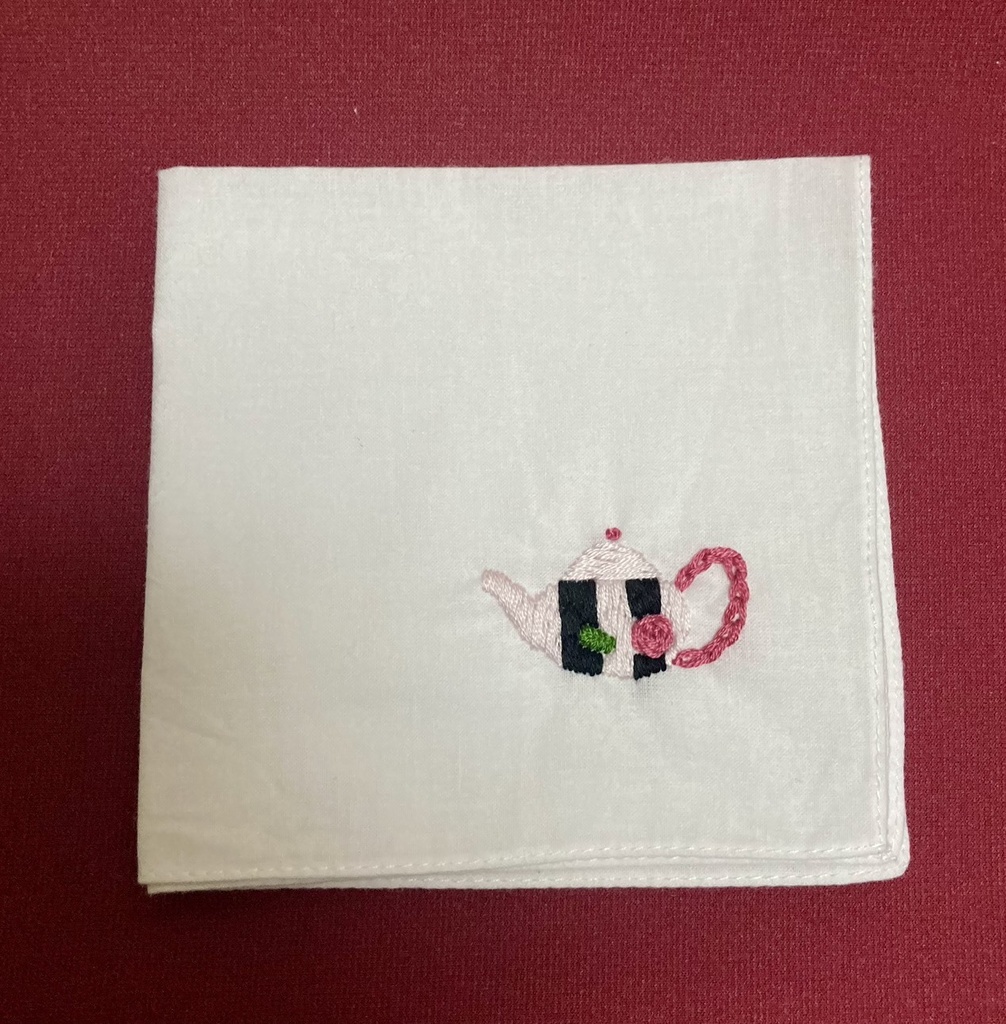 悪魔執事と黒い猫　概念ハンカチ　ベリアン　ティーポット　28×28㎝　あくねこ