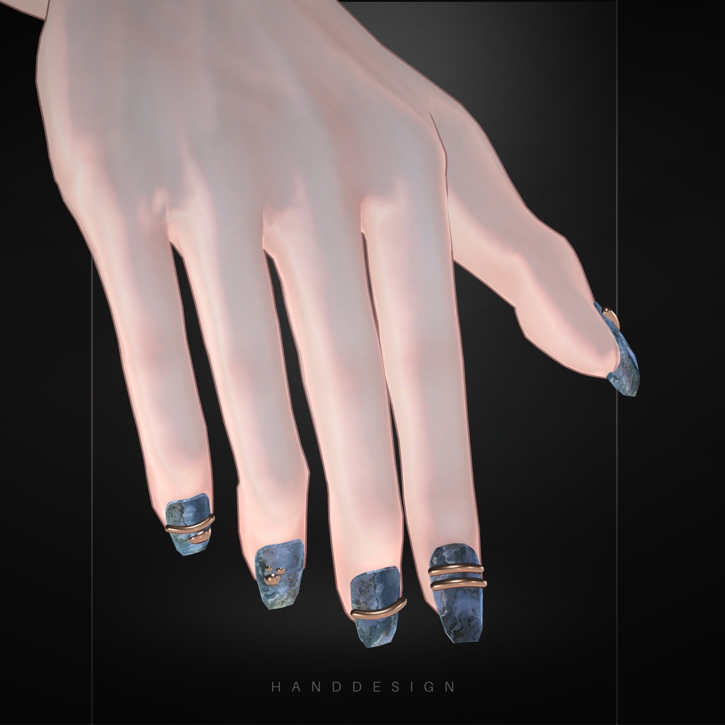 ▼SALE▼ Obsidian Nail【VRC想定/14アバター対応】