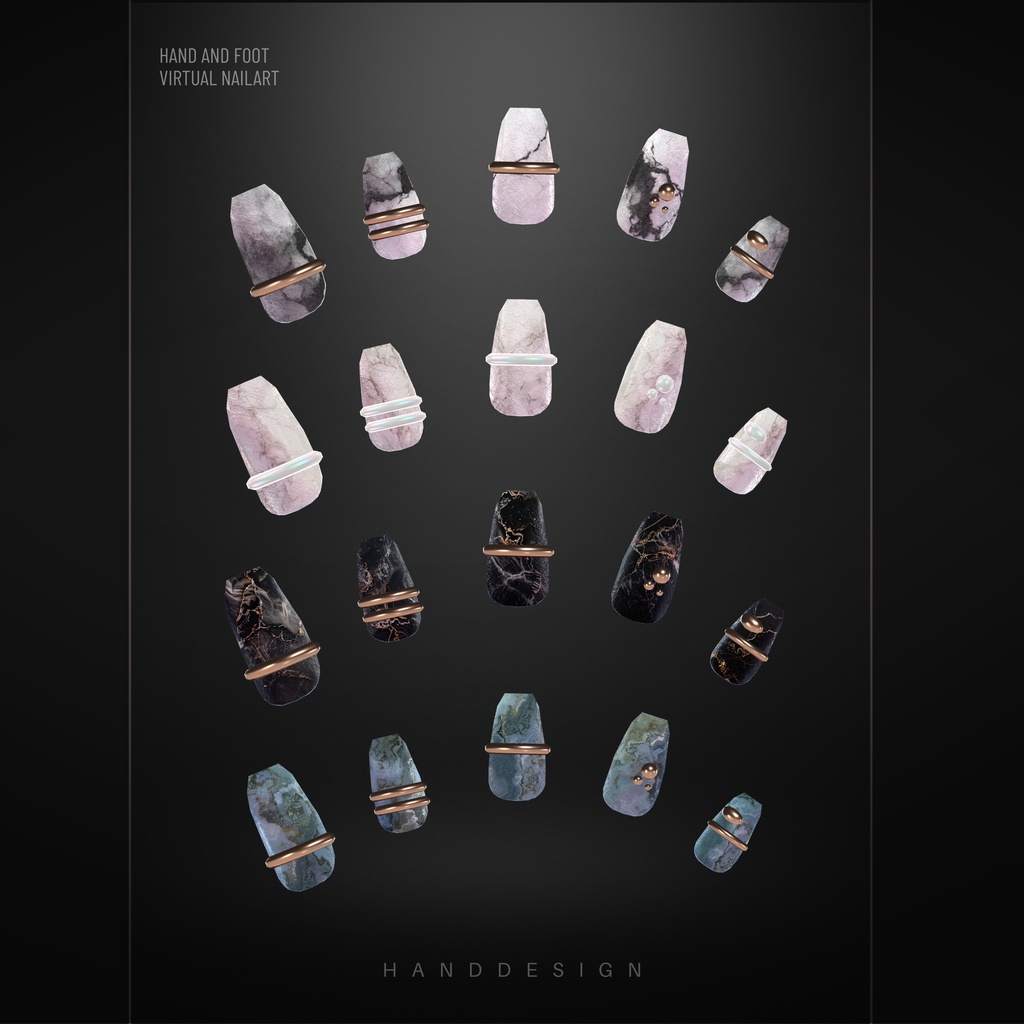 ▼SALE▼ Obsidian Nail【VRC想定/14アバター対応】