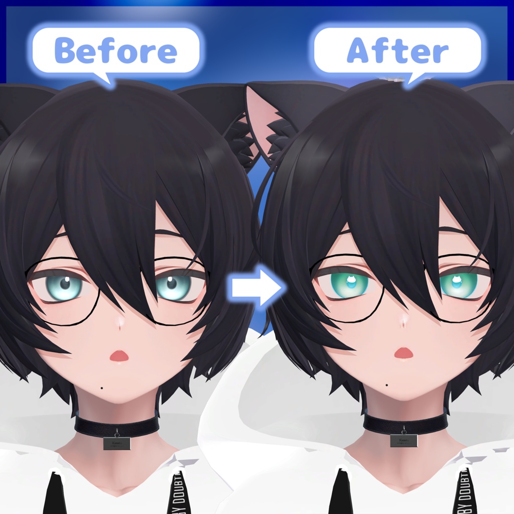 くうた-Kuuta-対応アイテクスチャ「もちかわねこの目」Kuuta eye texture