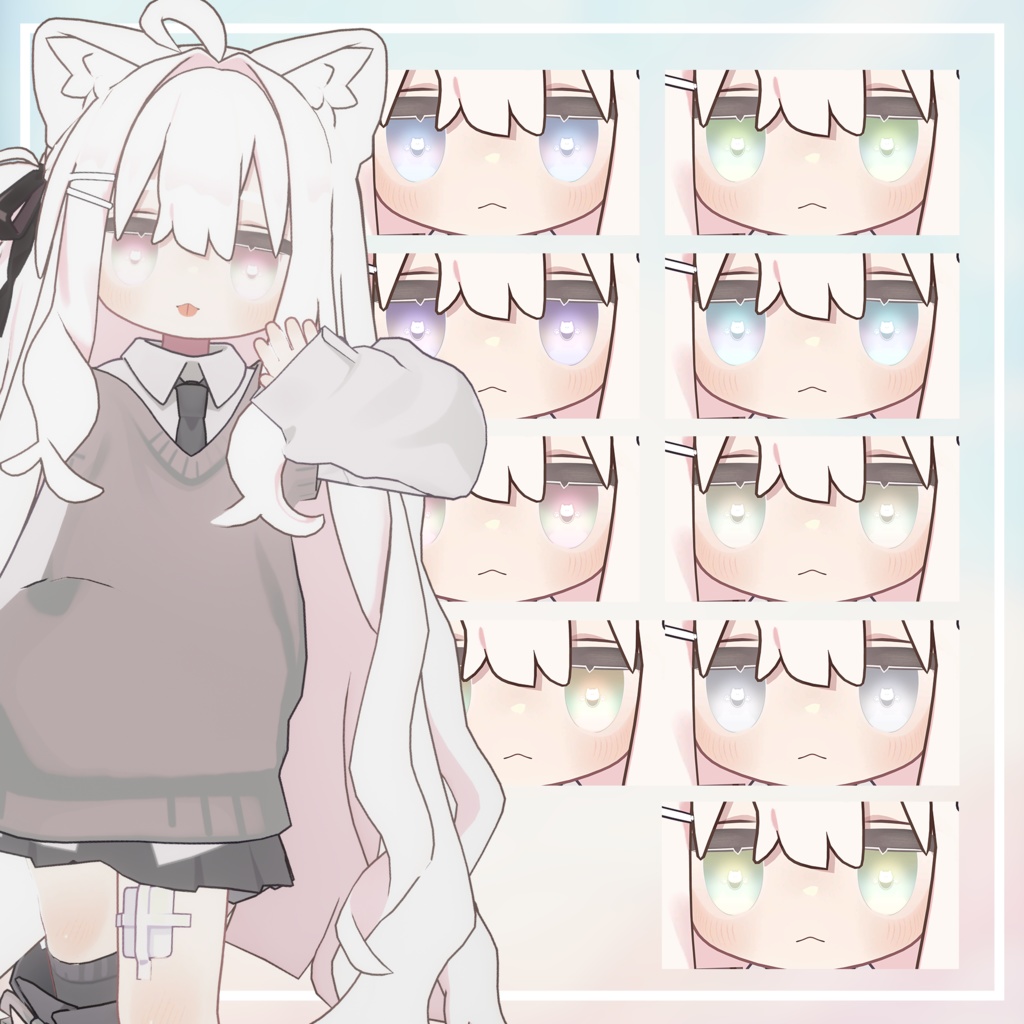 【キプフェル対応】もちもちきゃっとアイテクスチャ【18Color】