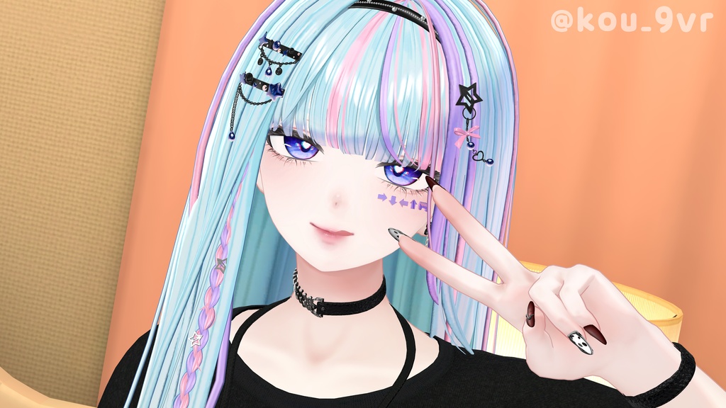 🎮GAME eye texture & face jewel【8アバター】